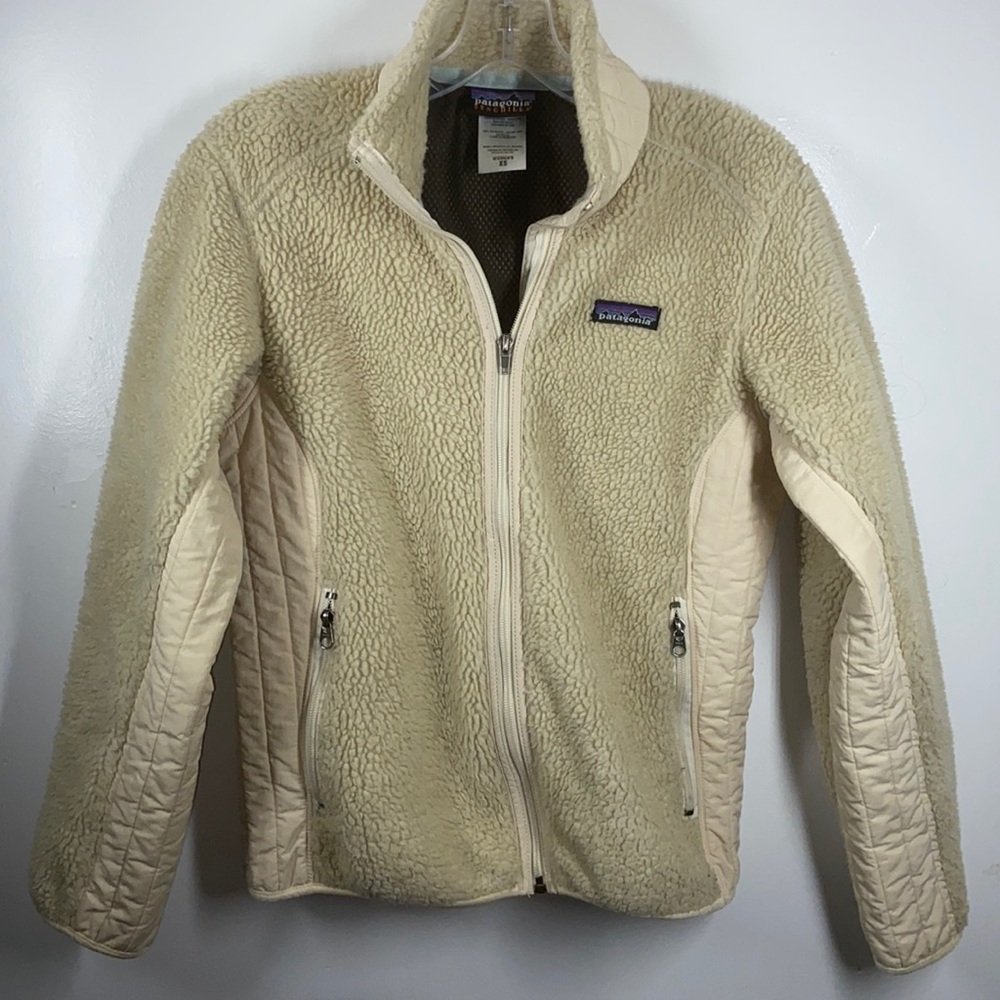 PATAGONIA Synchilla Women's Beige Fleece Jacket Sz XS
